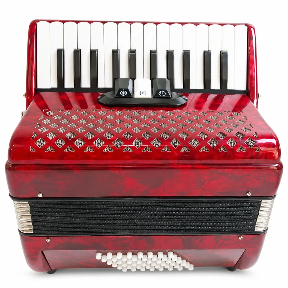 OEM 26 Key 48 Bass Accordion Steel Reeds Multi Color With Gig Bag For Student Practice