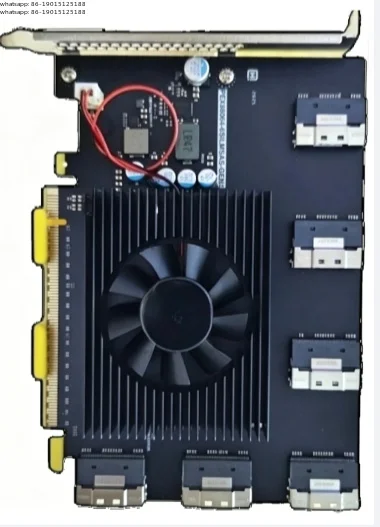 PCIE4.0 Switch Expansion Card 6 * SFF-8654 8i U.2 NVMe Expansion AI Graphics Card Expansion