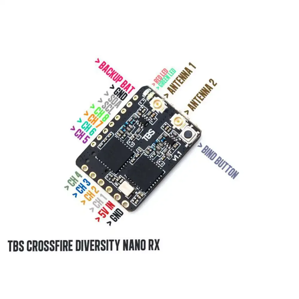 Original TBS CROSSFIRE DIVERSITY NANO RX FPV LONG RANGE DRONE RECEIVER for TBS Tango2 FPV Freestyle Drones