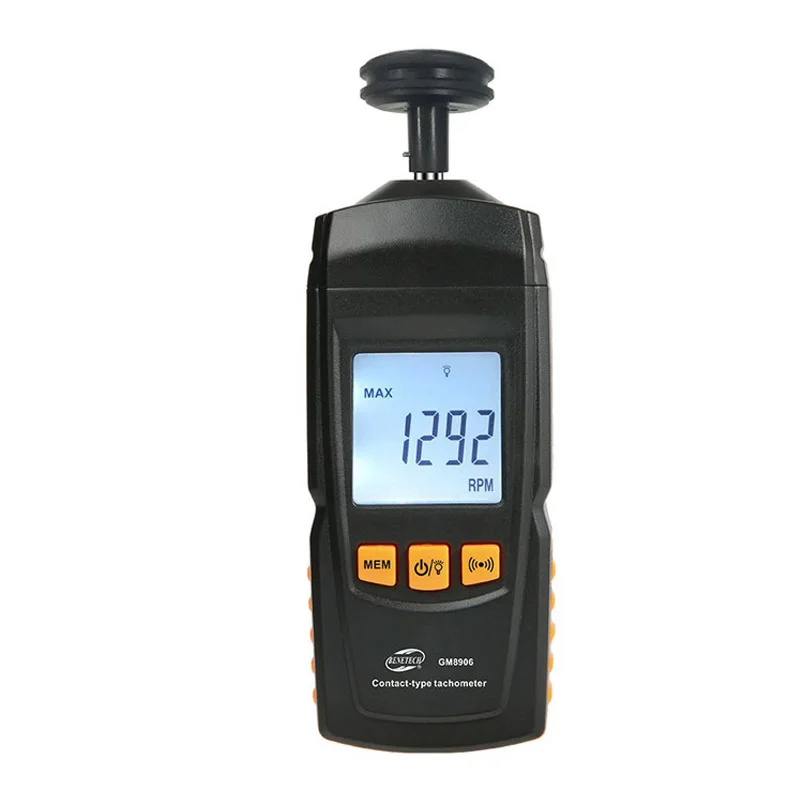 

BENETECH GM8906 Digital Contact Motor Tachometer Portable LCD Speedometer 0.5~19999 RPM Data Hold