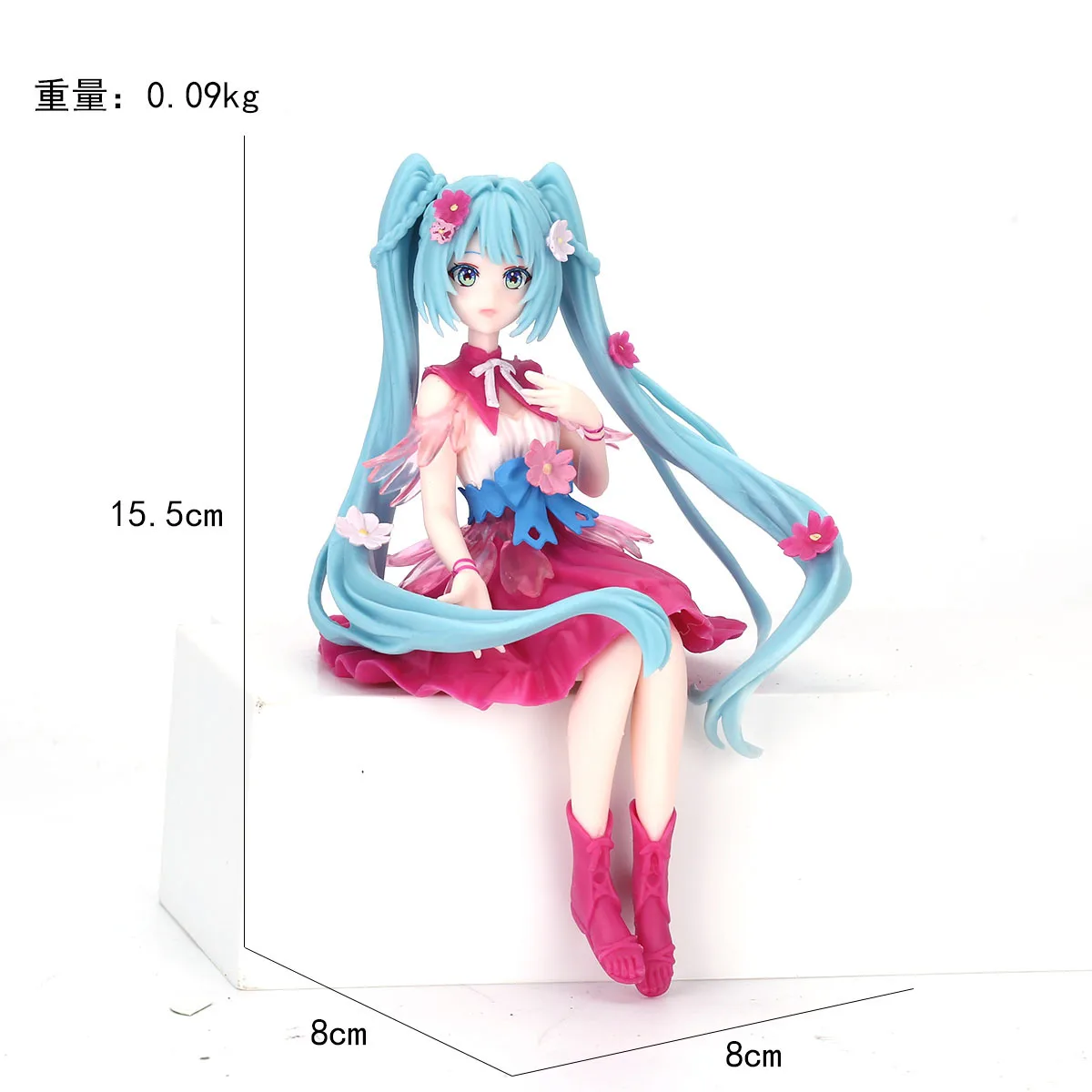 Fairy Tale Wonderland Miku Hatsune Matcha Parfait Anime Girl Statue Desktop Car Decor Wholesale Bulk - view 4