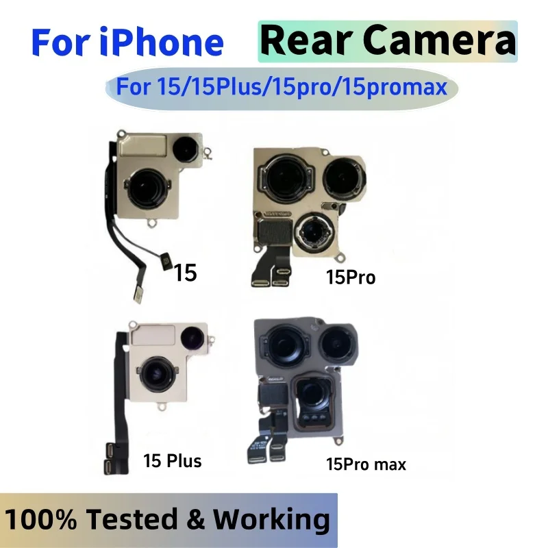 Fully Tested Back Rear Camera Main Lens Flex Cable Camera Module for iPhone 12 13 Pro Max Mini,11 Pro max, 15 14 Plus 14Pro Max