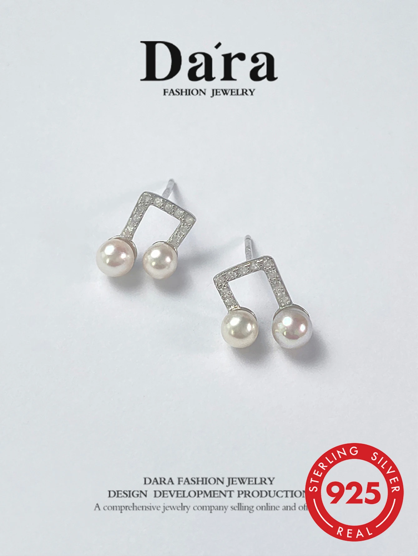 S925 Silver Akoya Mixed Color 4-5mm Pearl Earrings, Perfectly Round with Strong Luster and Slight Imperfections, Light Luxury Pearl Jewelry with Gift Box