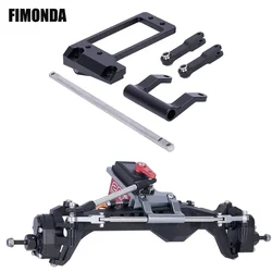 Front Axle CNC BAT Servo Mount with Hydraulic Steering Kit for 1/10 RC Crawler Car VP Capra F9 Portal Axle LCG Chassis DIY Parts