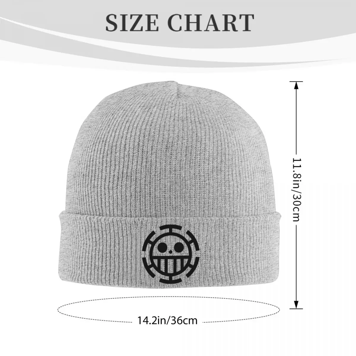 Law Flag One Anime P-Pieces Beanie Hats Bonnet Hats Unisex Adult Casual Outdoor Knitting Hat Winter Design Thermal Elastic Caps