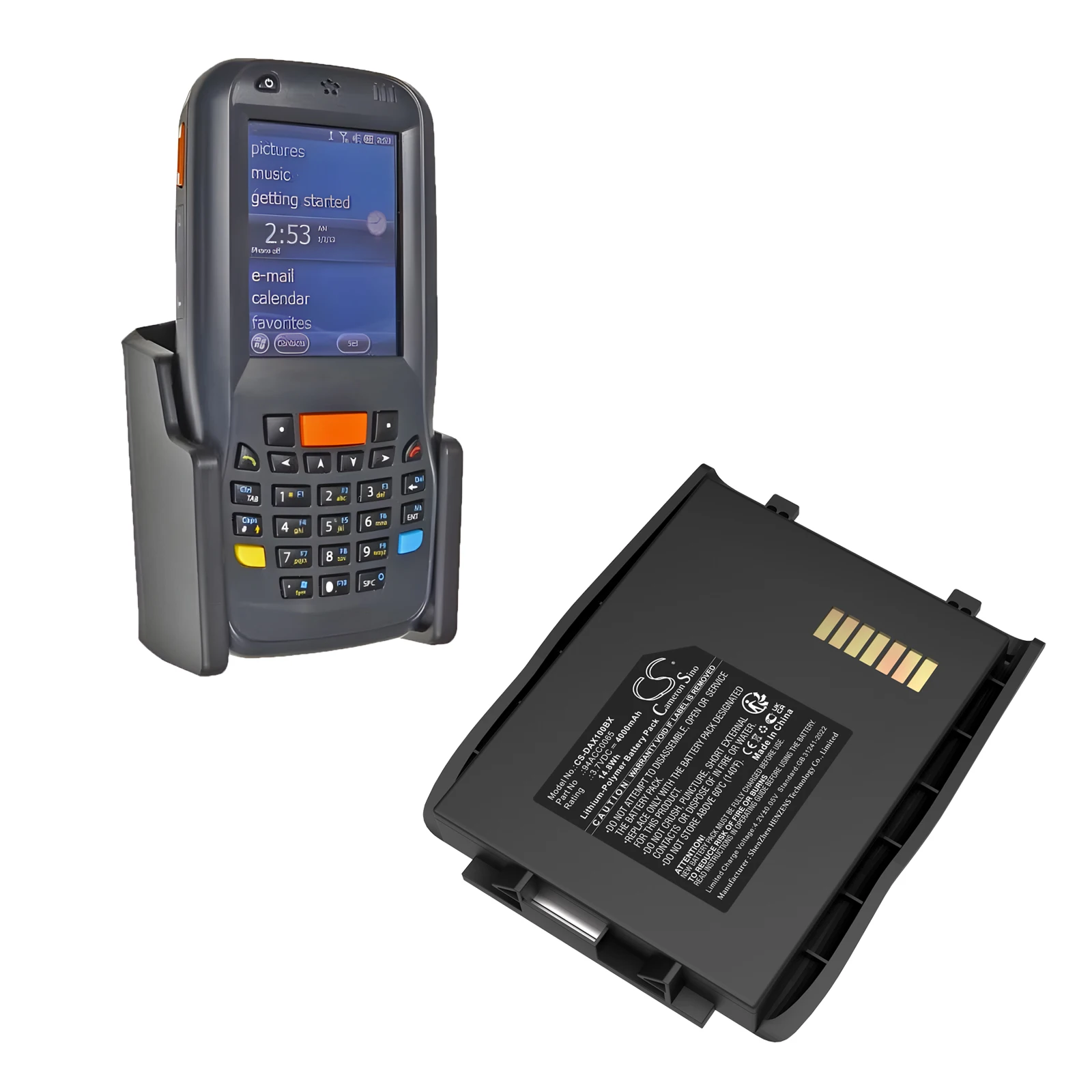 

3.7V 4000mAh Barcode Scanner Battery 94ACC0065 50-BTSC 50-BTEC 50-BTEC 50-BTSC 94ACC0065 for Datalogic LYNX
