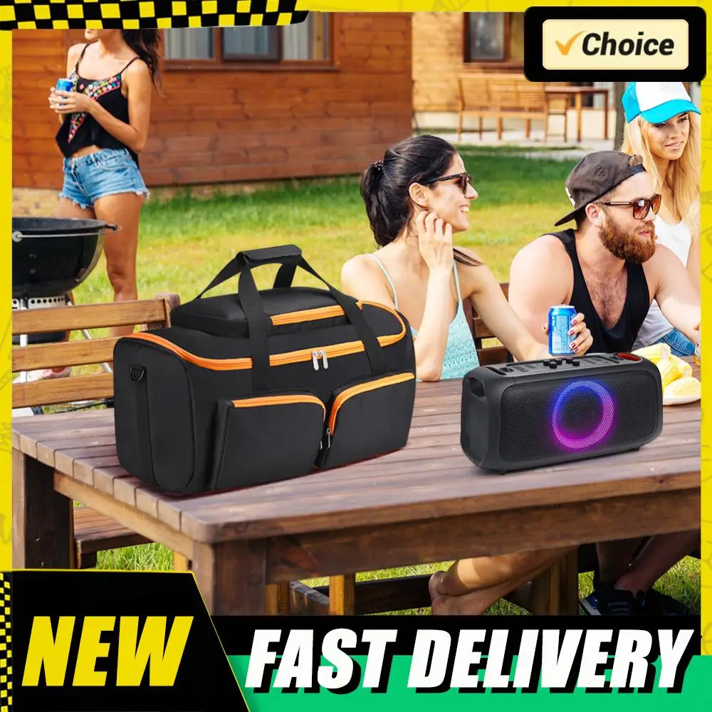 

Универсальная сумка для хранения аудио с карманами для микрофона, уличный дорожный чехол, чехол для переноски динамика большой емкости для PartyBox On-The-Go