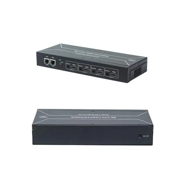 

HONDAO HDH4000 Full HD1080P Live FTTH энкодер поддерживает HLS M3U8 FFMPEG SRT 8-потоковая IP-потоковая передача 4-канальный оптоволоконный