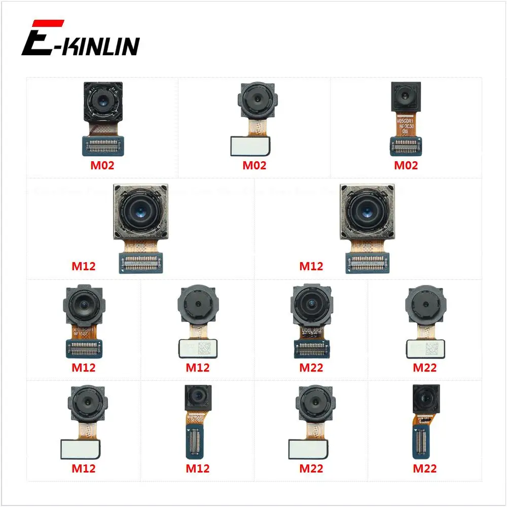 

Main Depth Telephoto Macro Ultrawide Back Front Selfie Camera For Samsung Galaxy M02 M12 M22 M022 M127 M225 Flex Cable Parts
