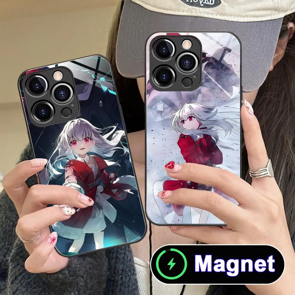 Coque de téléphone HSR Clara pour iPhone 17 16 15 14 13 12 11 Air Pro Max Plus Mini, en verre avec aimant