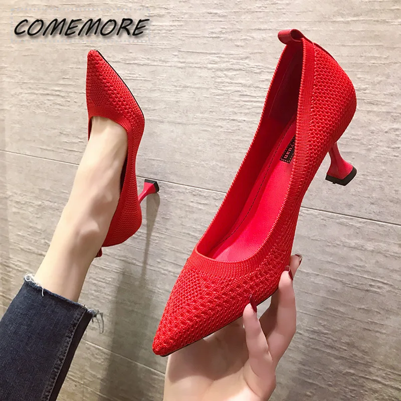 2024 Women\'s Pumps Summer Shoes Elegant High Heels Sexy Classic Pointed Toe Slip-on Wedding Party Fashion Female Shoes for Lady