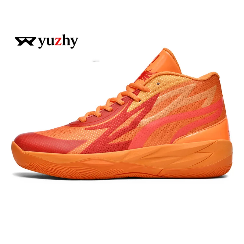 Men's Basketball Shoes Breathable Cushioning Non-Slip Wearable Runing Shoes Gym Training Athletic Basketball Sneakers for Men