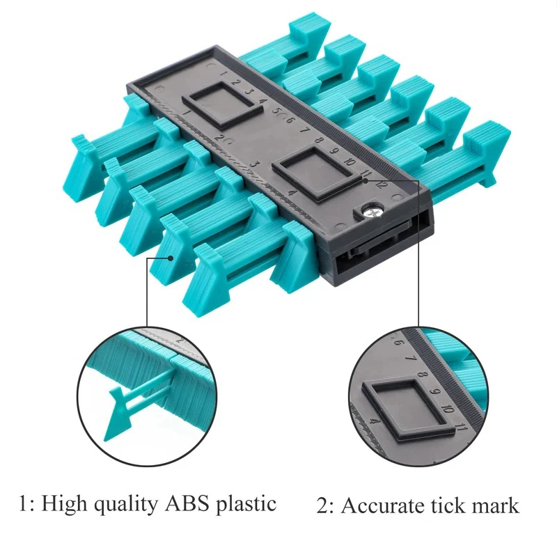 Multi-Function Contour Gauge Cutting Template Irregular Shape Profile Template Tool For Woodworking Measuring Instrument