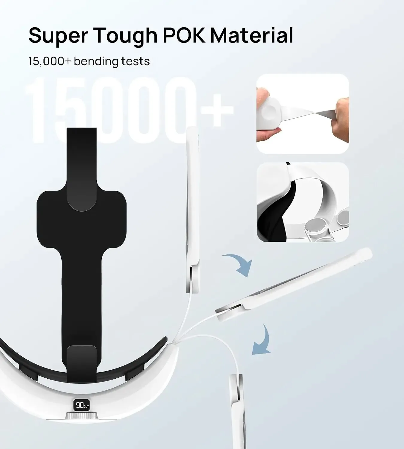 Head Strap For Mate Quest 2/3/3s 10000mAh Battery Retractable Design Fast Charge Power Bank for Oculus Quest 2 VR Accessories
