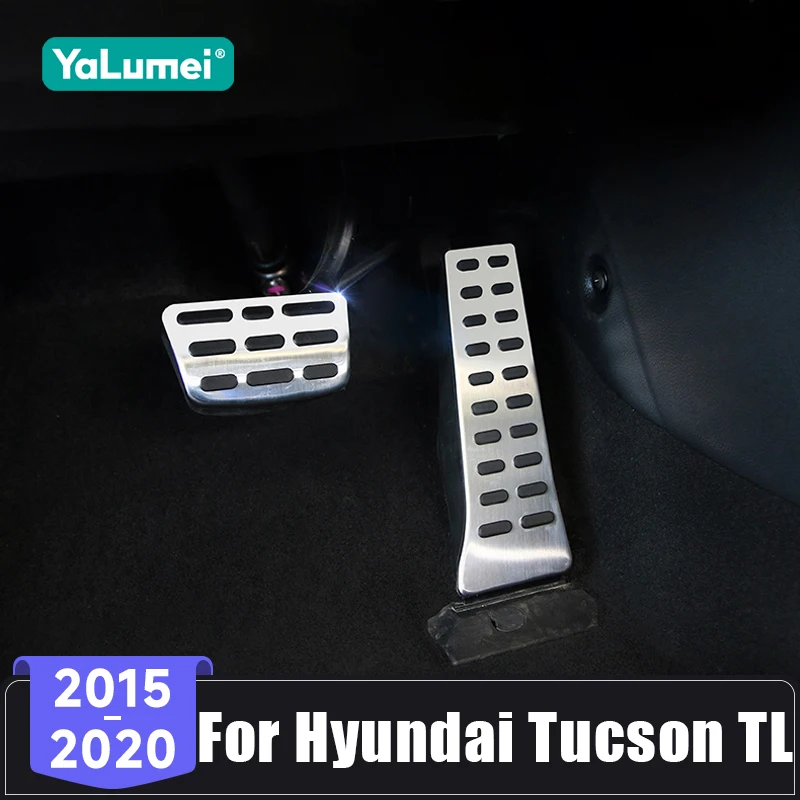Für Hyundai Tucson TL 2015 2016 2017 2018 2019 2020 Auto Gaspedal Bremse Kupplung Fußstütze Pedal Abdeckung Pads Edelstahl Zubehör