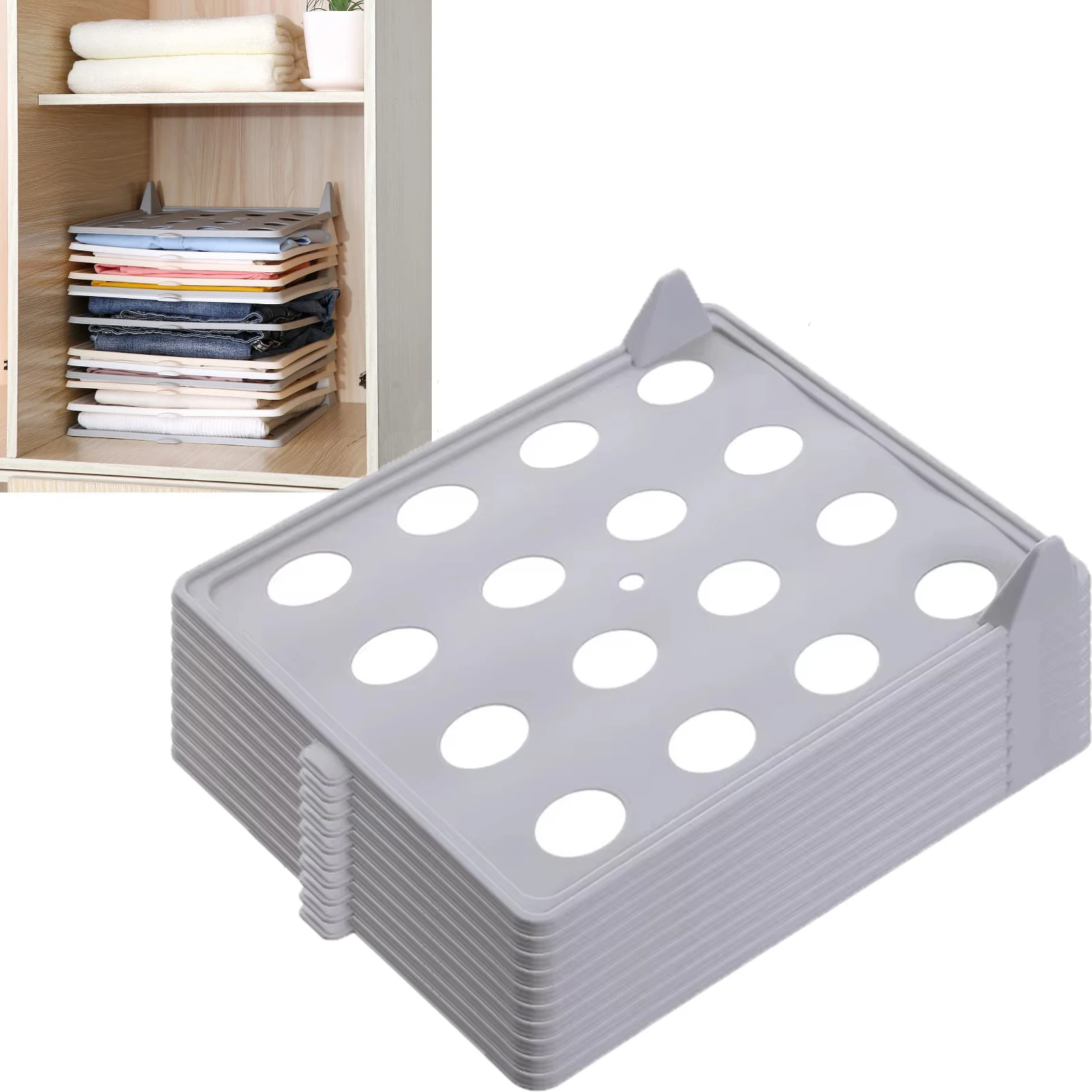 

10/5/1 шт., органайзер для хранения одежды, штабелируемая космическая папка для одежды, доска для шкафа, прачечной, гардероба, организация