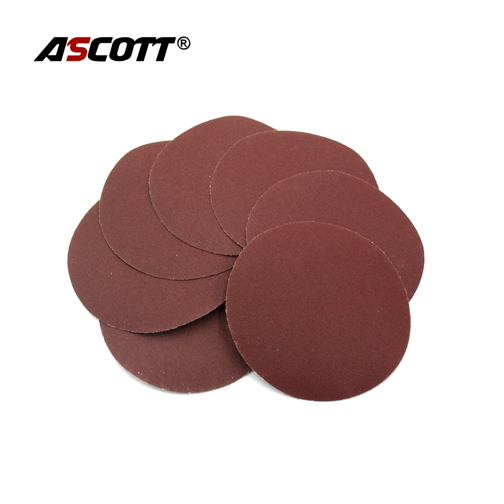 100pcs 5 inch 125mm Sanding Disc Flocking Sandpaper 60-1000 Grit for Car Polishing Woodworking Metal Grinding