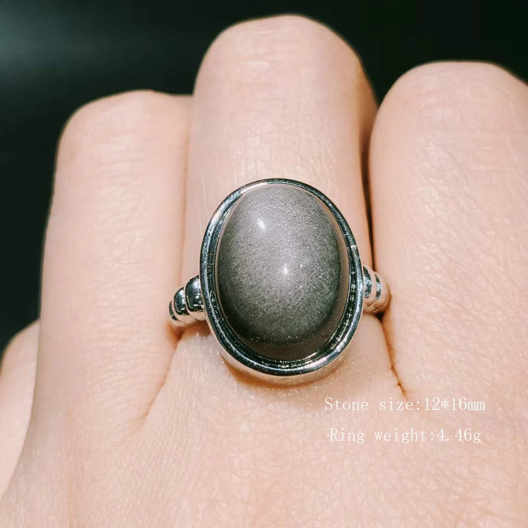 خاتم سبج ذهبي من الأحجار الكريمة الطبيعية 100% للرجال خواتم فضية مطلية بالنحاس قابلة للتعديل هدية مجوهرات