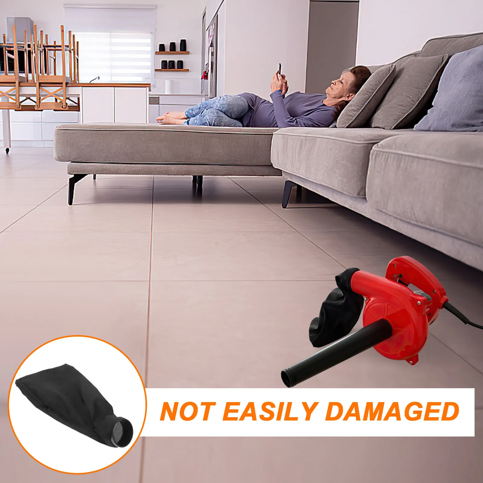 

Air Duster Blower Dust Collector Bag Reusable Cloth Material Attach Detach Fast Yard Garden Cleaning Tool Essential