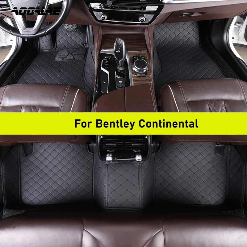 AOOALE Custom Car Floor Mats For Bentley Continental Auto Carpets Foot Coche Accessorie