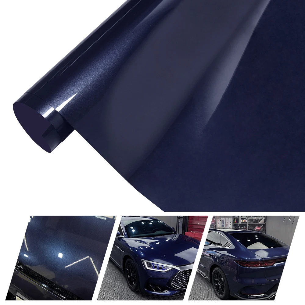 

Imperial Blue Metallice Vinyl Car Wrap Film Foil Sticker Self-adhesion Waterproof Protection Film for Car Motorcycle Accessories
