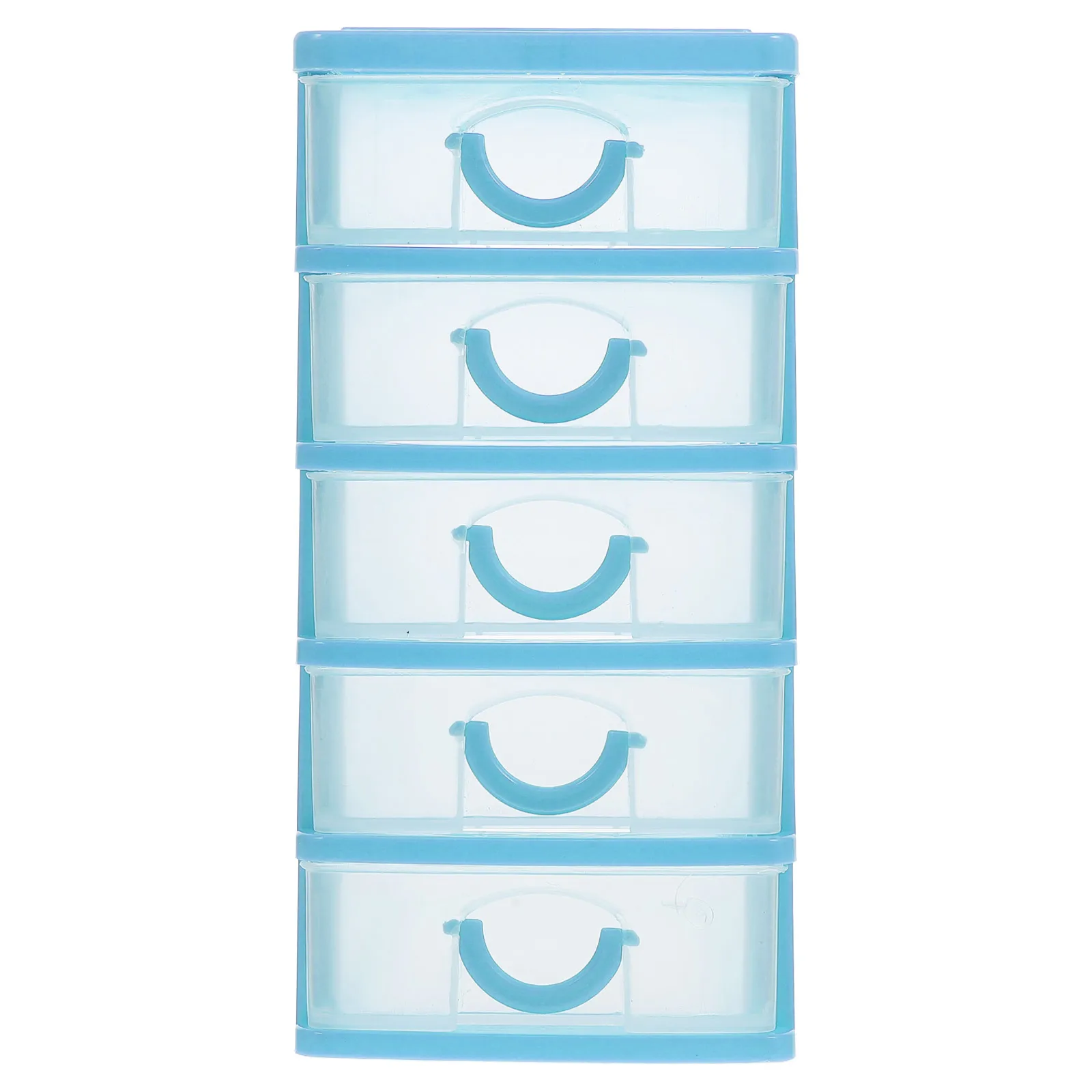 

Five Layer Drawer Cabinet Pink Mini Plastic Storage Organizer 5 Layers Desktop Clear Vanity Pp Material Desk Container