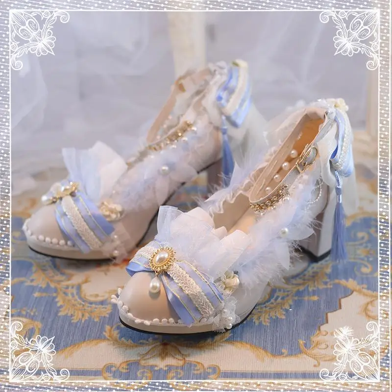 Japanese Sweet Lolita Hand-Made Shoes Spring Flower Banquet Hanasakeru Seishōnen Christmas Dream Wedding Lo