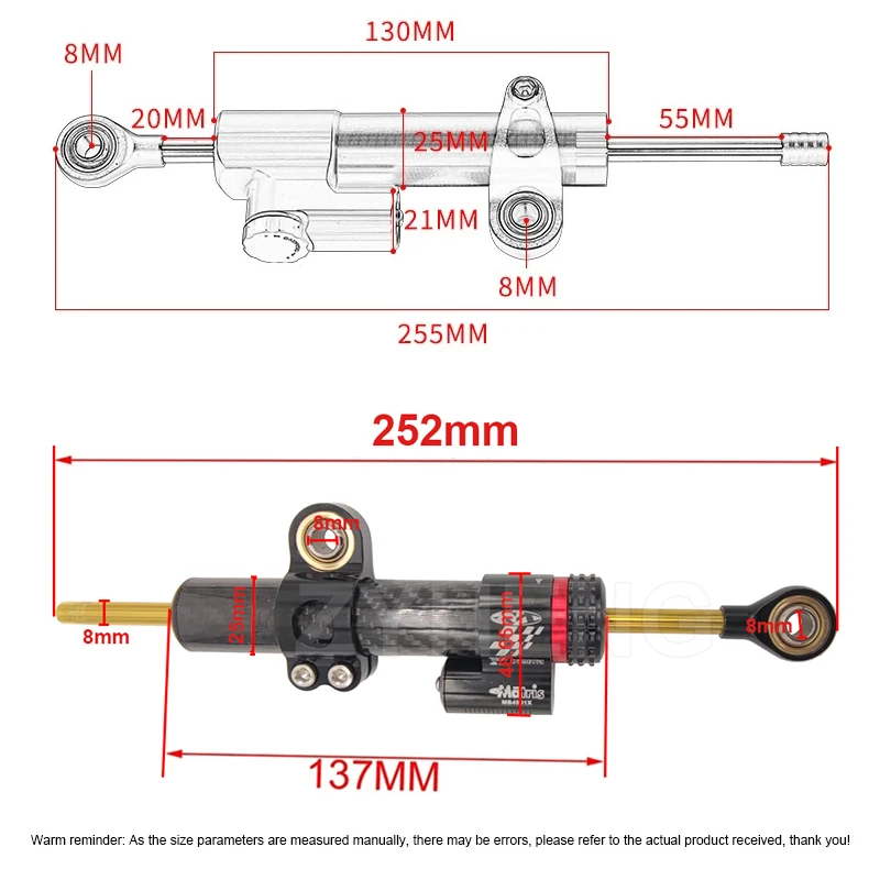 CNC ألياف الكربون استقرار التوجيه المثبط قابل للتعديل سكوتر كهربائي التوجيه المثبط قوس مجموعة دعم ل Inxing V5