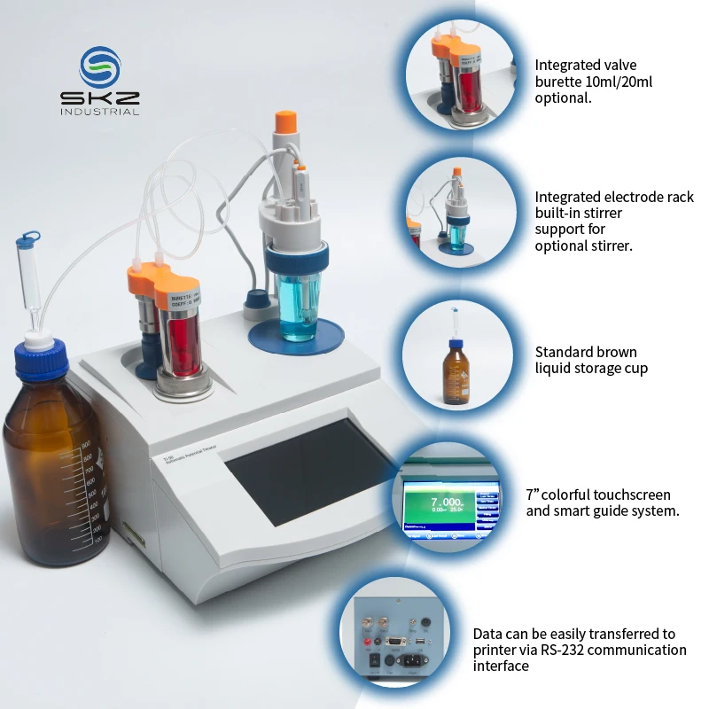 Moisture analysis equipment Automatic potentiometric titrator Potentiometric titrator Potentiometric titrator