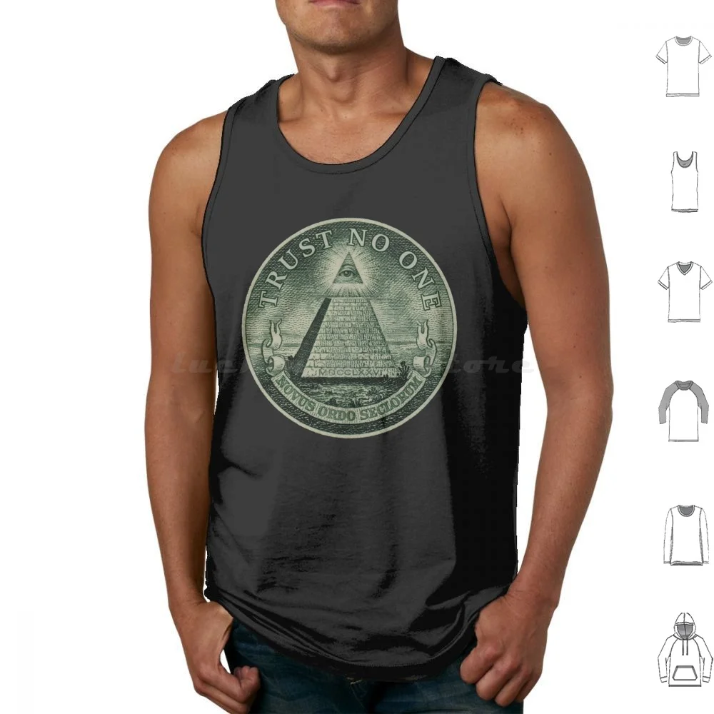 

Trust No One Tank Tops Vest Sleeveless Dollar Green Back Theory Trust No One X Files The Truth Is Out There Roswell Area 51