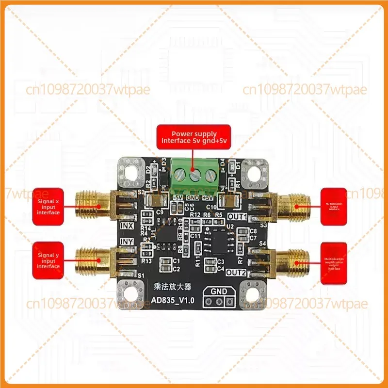 For AD835 Four-Quadrant Multiplier Amplifier Module, Broadband Mixer Modem with Post Amplifier