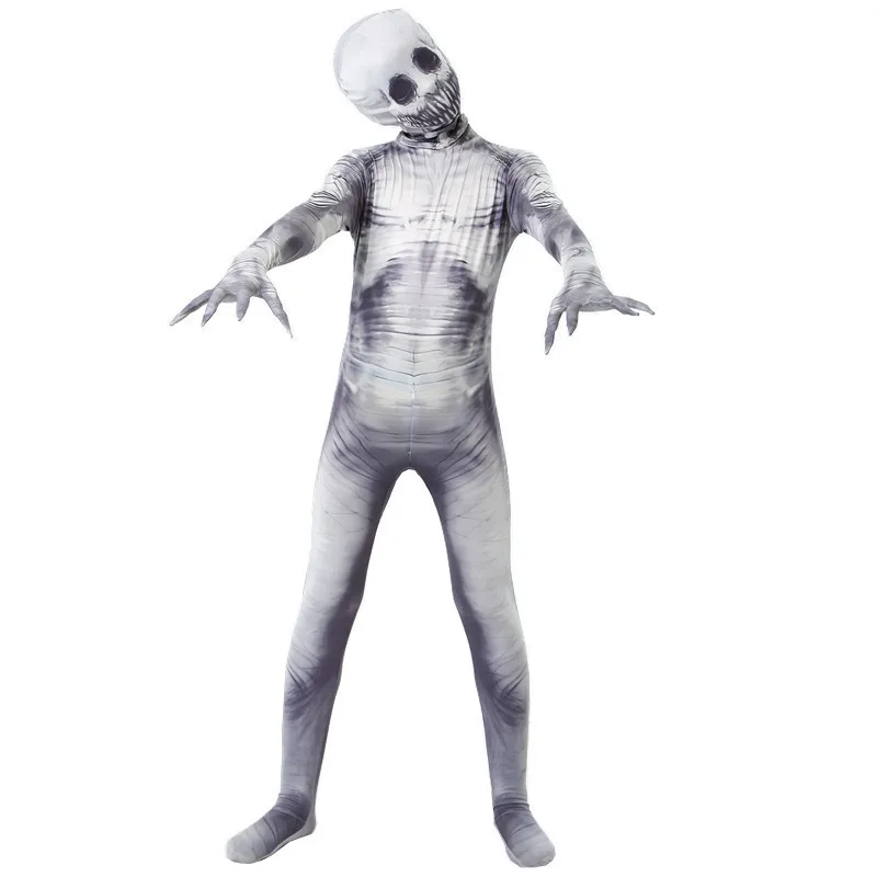 Kid Volwassen Halloween Ghost Kostuum Grim Reaper Monster Jumpsuit Enge Skelet Panty Schaduw Demon Zombie Bodysuit Verkleedpartij