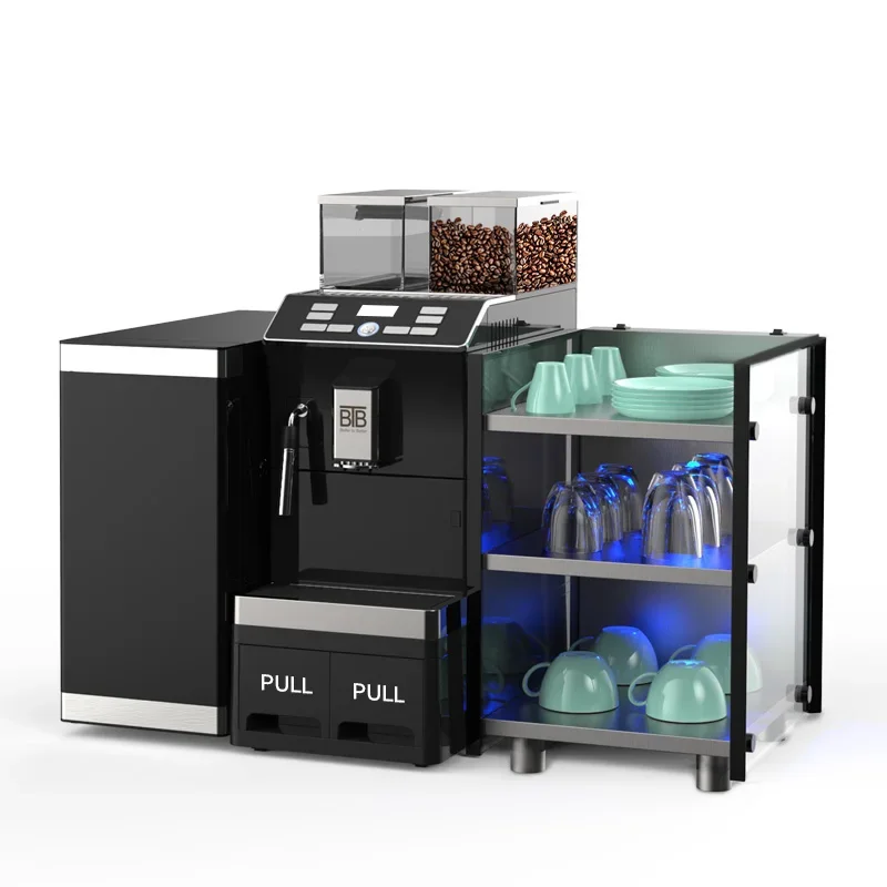 

BTB-101 + 5 с одним сенсорным экраном внутри, автоматическая коммерческая кофеварка для эспрессо