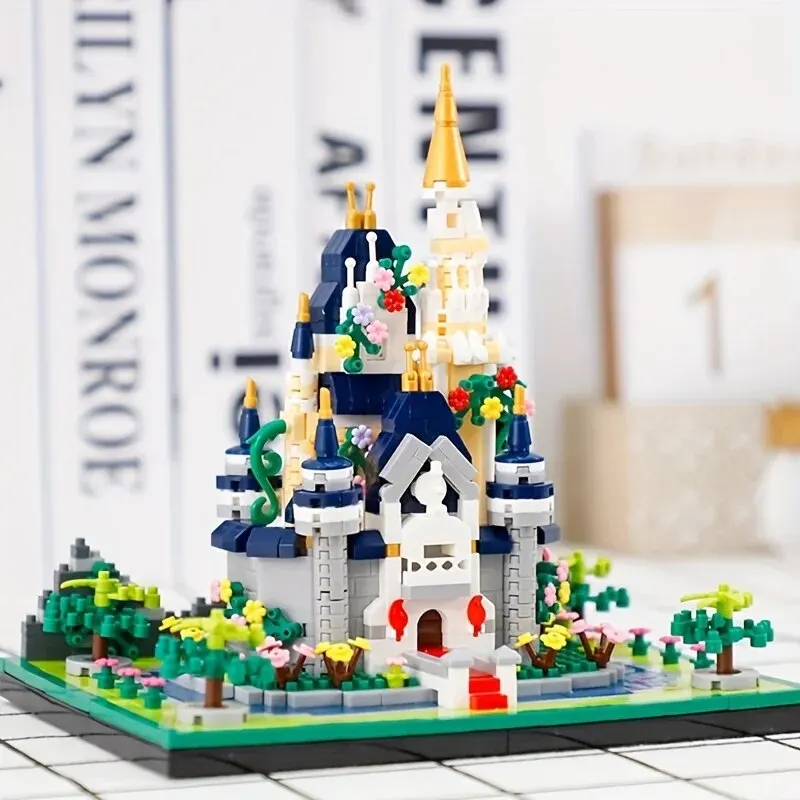 Kasteelbouwstenen Speelgoed Diy City Modelset Sprookje Prinses Kasteel Model Bricks Creatieve Ornamenten Kinderen Kerstcadeau