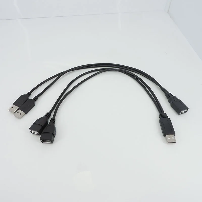 Usb2.0 usd a 1 macho fêmea plugue para 2 macho fêmea soquete usb 2.0 cabo de extensão cabo de dados adaptador de fonte de alimentação conversor plug l1