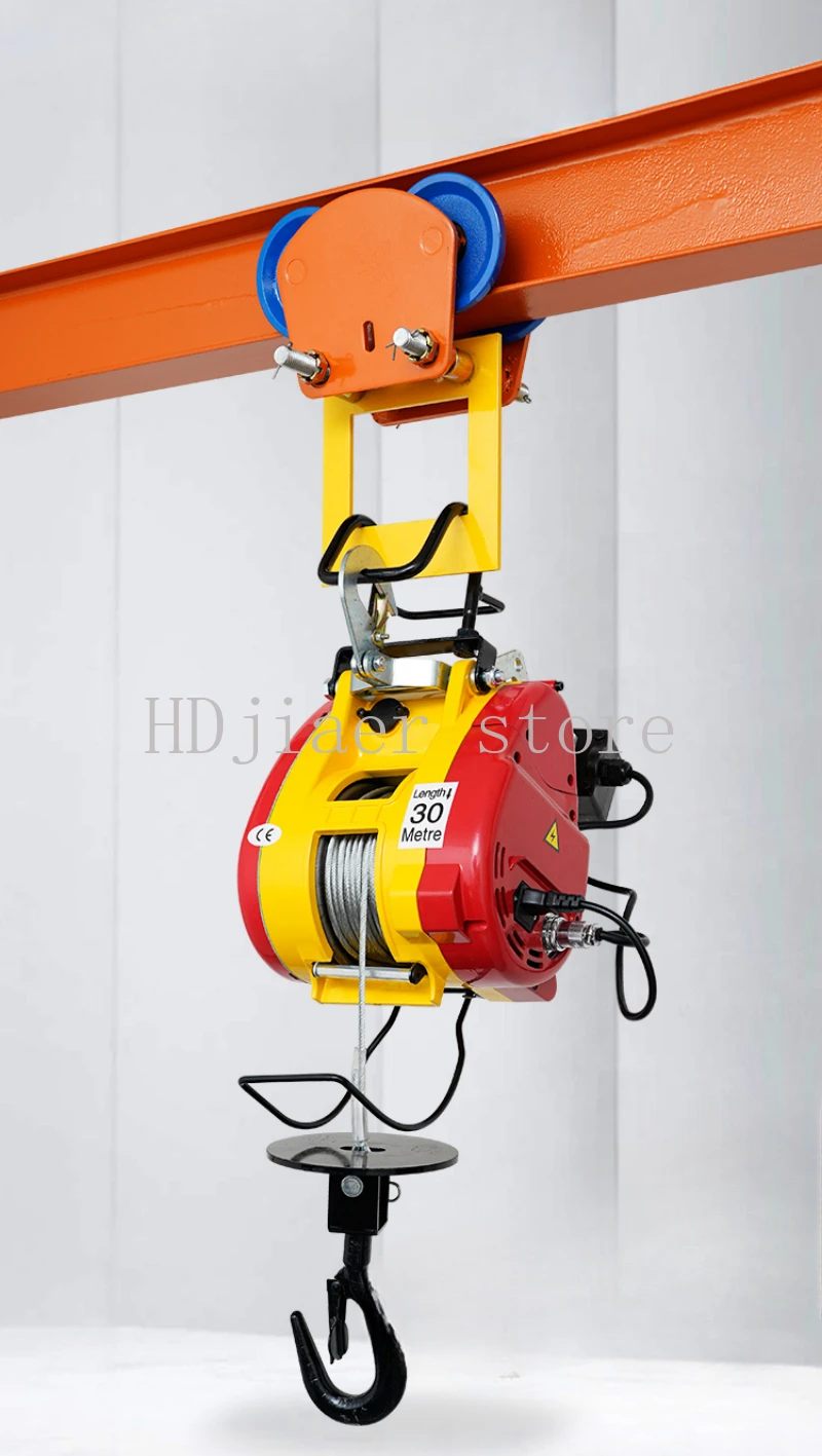 

Electric Hoist 220v Crane Household Small Lifting Micro Electric Hoist Portable Remote Control Winch