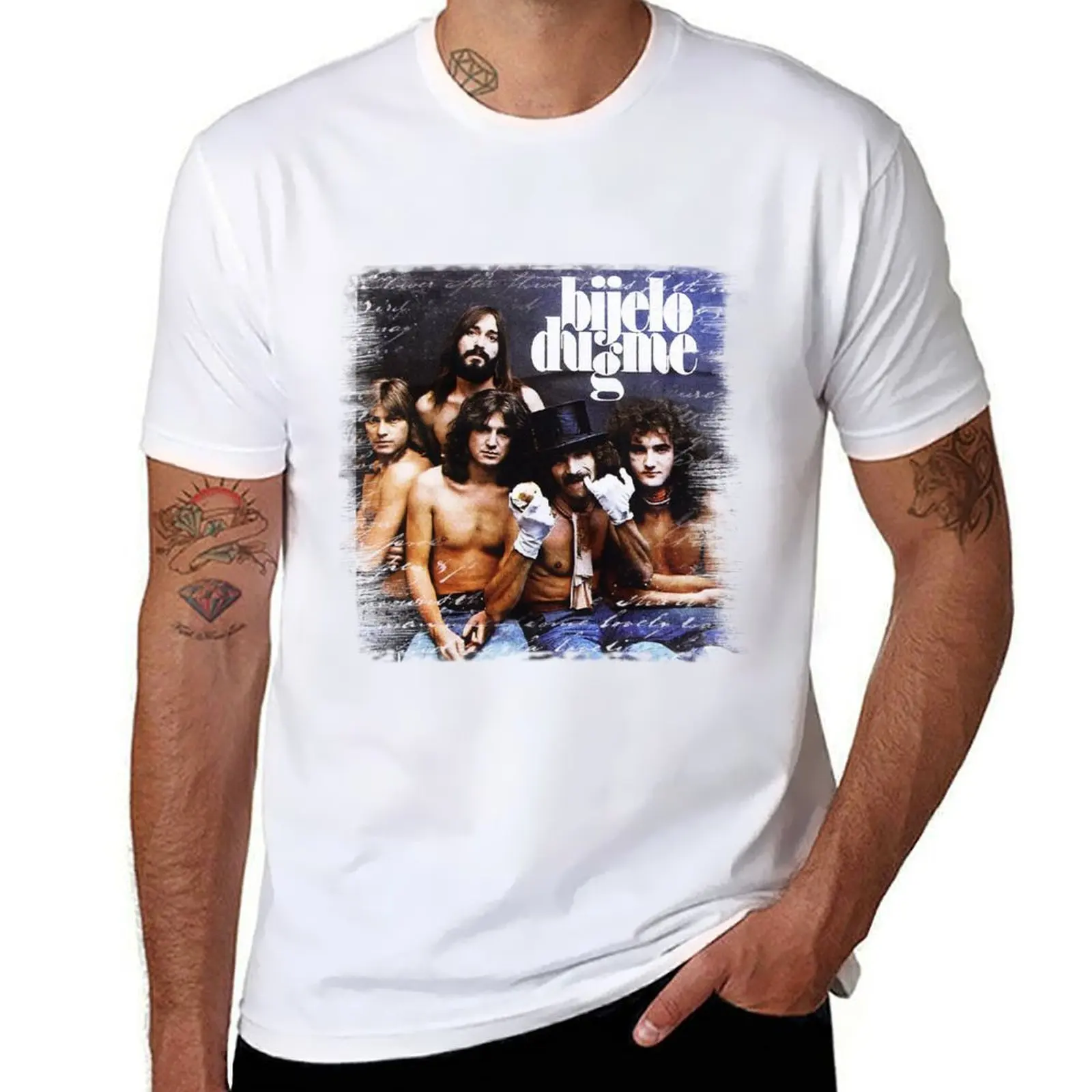 

Бижело dugme музыкальная босна hrvatska srbija exyu LP omot футболка для мужчин мужская футболка из 100-процентного хлопка