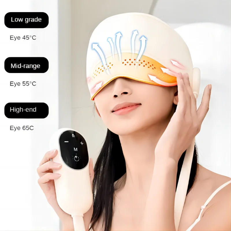 Air Pressure Head Massager Electric Head Eye Massager Graphene Heating Eye Hot Compress for Relax Improve Sleep Stress Relief