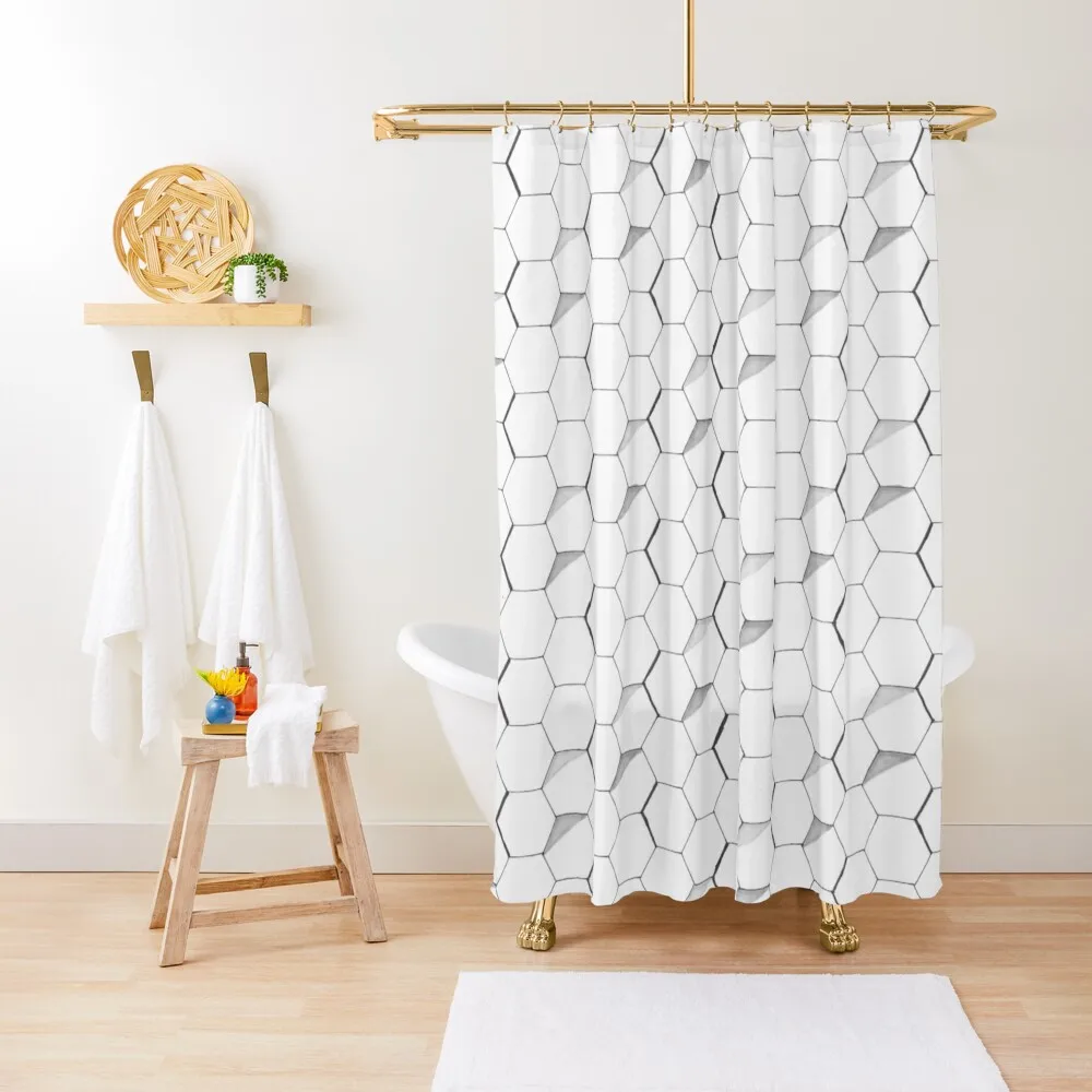 

Hex Pattern 2 Shower Curtain Bathroom Decor Accessories For Shower And Services Elegant Bathroom For Shower Curtain