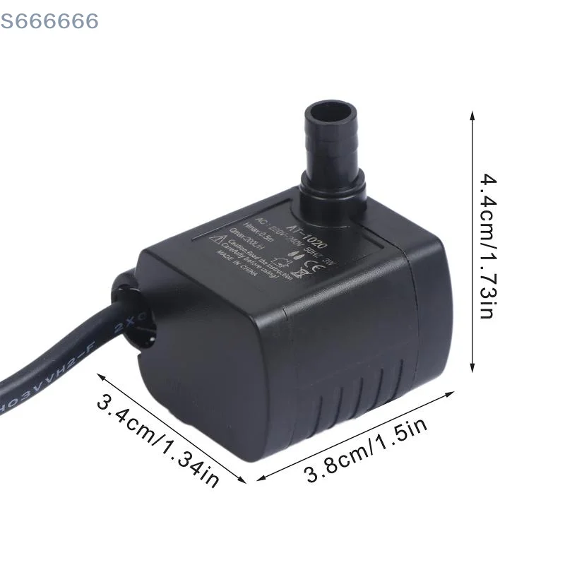 Европейская вилка 220–240 В, ультра-тихий мини-погружной водяной насос, идеально подходит для аквариума, аквариума, настольных фонтанов, упаковка из 1/2 шт.