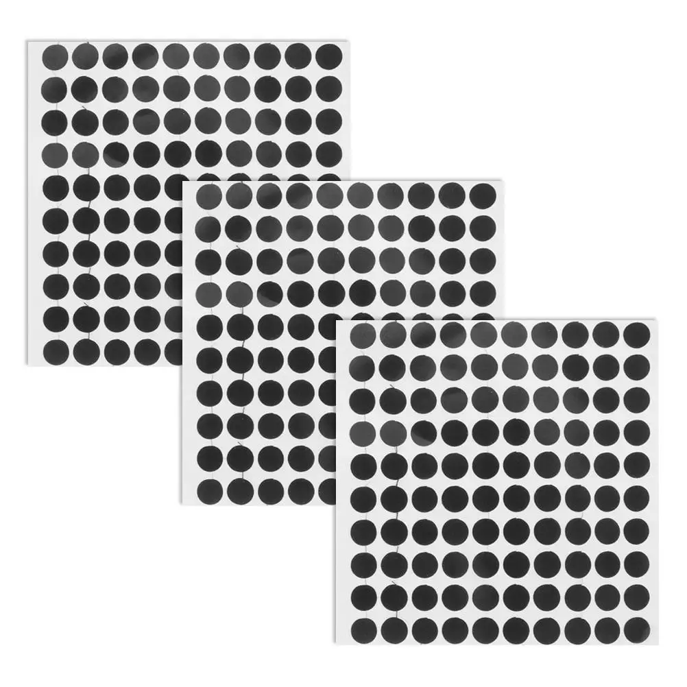 

3 Sheets Billiard Black Spot Pool Table Supplies Marking Snooker Markers Dot Stickers Balls Proper Size Most Reliable