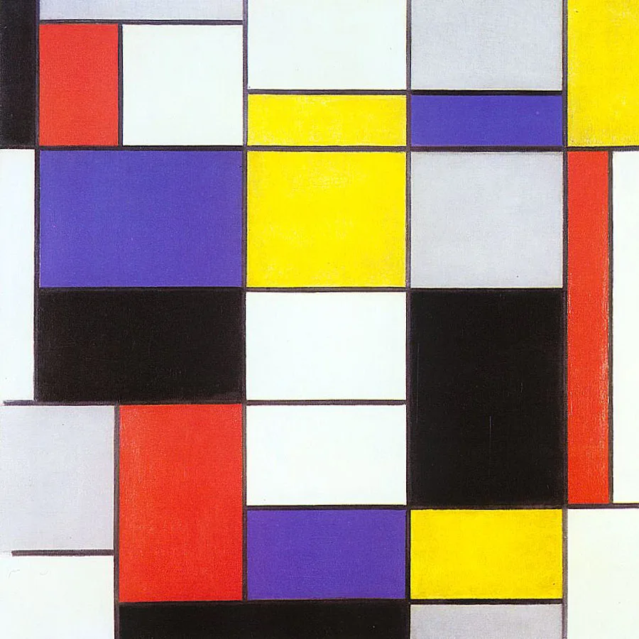 

Composition A by Piet Mondrian,Abstract oil painting,Hand painted art painting on canvas,Wall art canvas painting for home