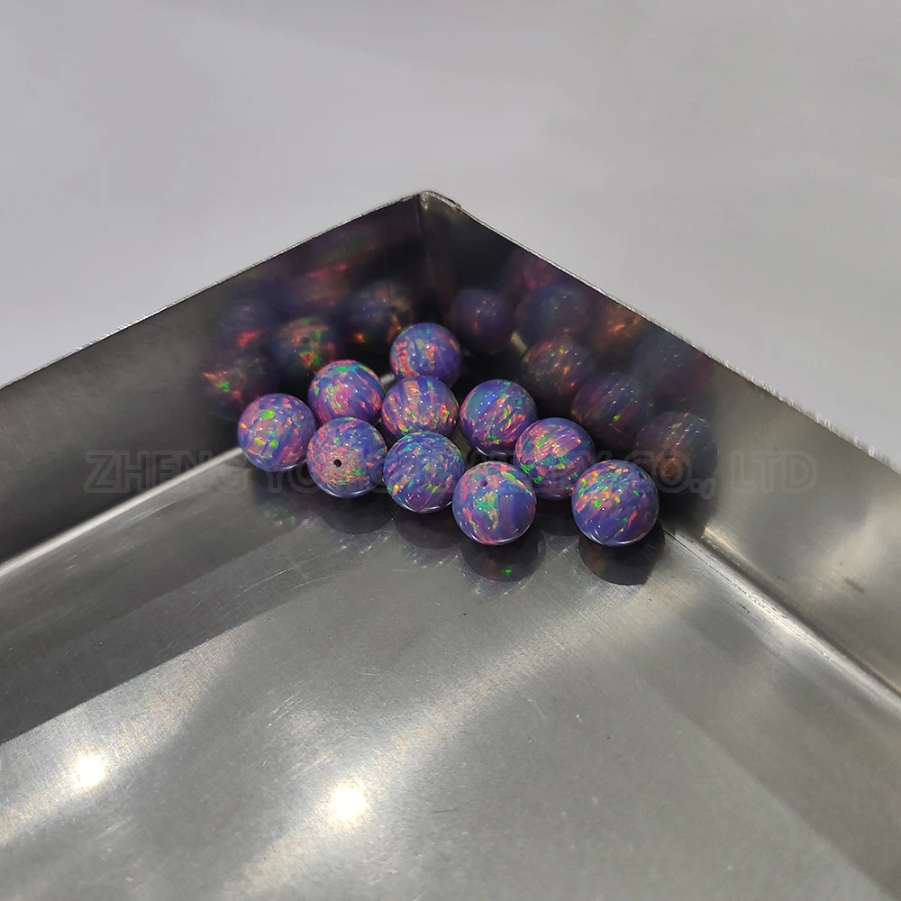 20/50 pezzi perline di opale viola per la creazione di gioielli perline sfuse per gioielli con foro da trapano da 2 mm-8 mm per la creazione di gioielli