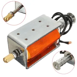 Electric Magnet Electromagnetic 35mm Long-Stroke Push-Pull Solenoid DC12V Motor Mini Electric Motor Open Frame Linear