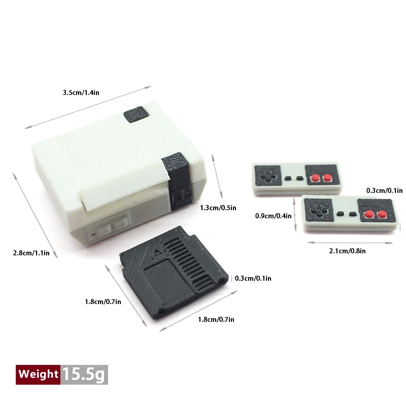 1 set poppenhuis mini-gameconsole miniatuur spelhandvat model gamepad simulatie draadloze gamecontroller poppenhuis decor