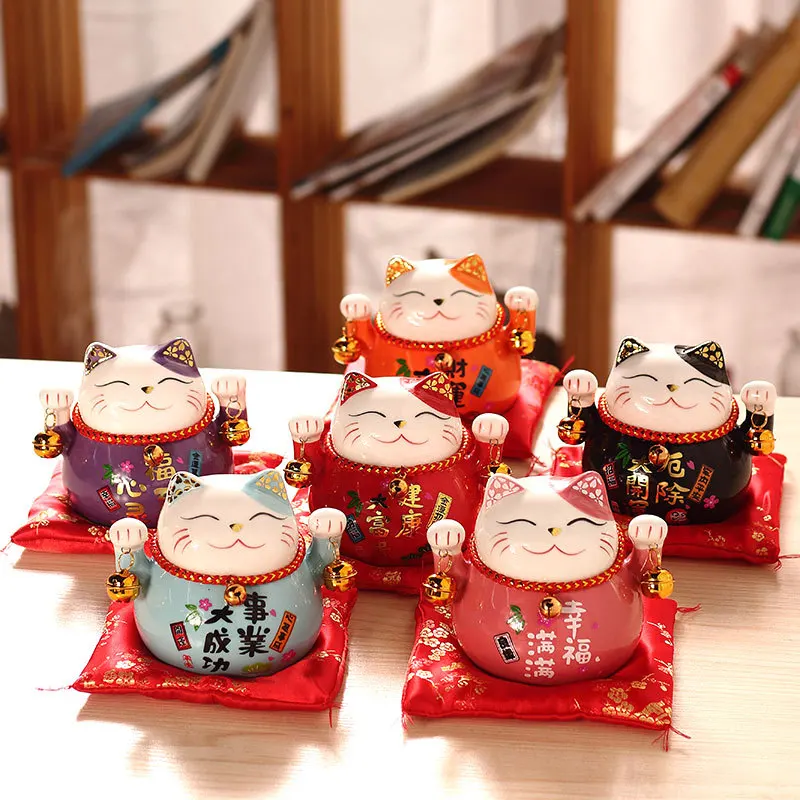 Crowdfunding Zhaocai cat Liangyuan decoration for the opening and shipping of household savings jar ceramic creative gifts