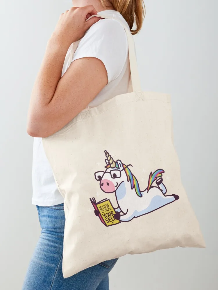 

Unicorn Believe in Yourself Magically Fabulous II Tote Bag bags luxury women Women's bag Beach bag