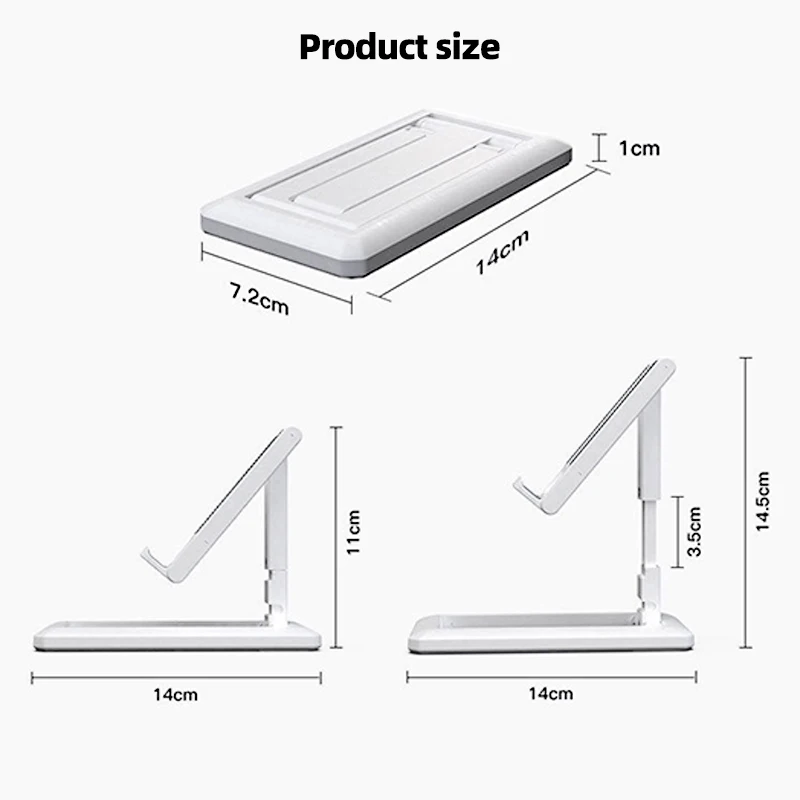 حامل هاتف مكتبي قابل للطي للهاتف المحمول والكمبيوتر اللوحي لهاتف iPhone وسامسونج وiPad وحامل مكتب قابل للتعديل وحامل للهاتف الذكي