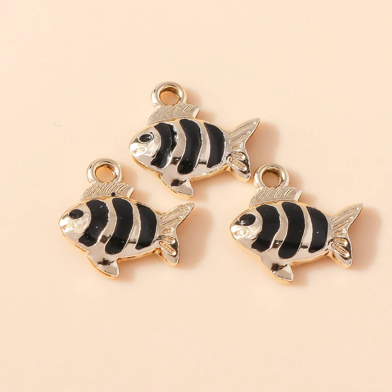 Leslie 10 Stück neue Cartoon bunte Herz Goldfisch Clown Fisch Charms Anhänger für Schlüsselanhänger Ohrringe DIY Schmuckherstellung Zubehör – Detail 27