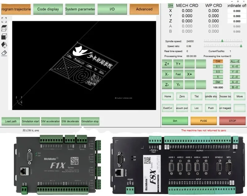 Ordinary 3-axis engraving control system for plasma cutting machine Handheld DSP controller RichAuto F731 PC control